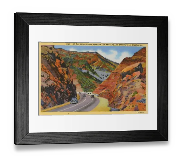 Framed Print : Ridge Route between Los Angeles and Bakersfield, USA Framed Print : Ridge Route between Los Angeles and Bakersfield, USA