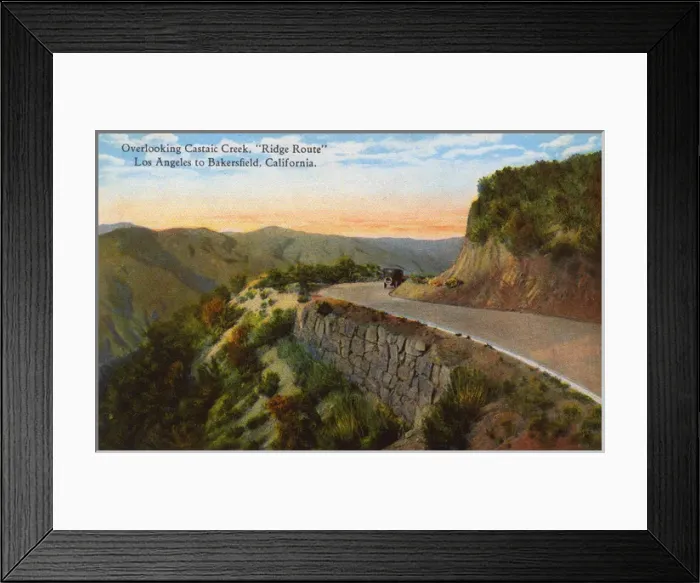 Framed Print : Ridge Route between Los Angeles and Bakersfield, USA Framed Print : Ridge Route between Los Angeles and Bakersfield, USA