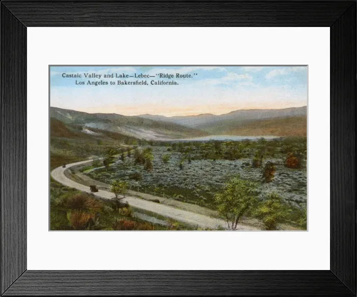 Framed Print : Ridge Route between Los Angeles and Bakersfield, USA Framed Print : Ridge Route between Los Angeles and Bakersfield, USA