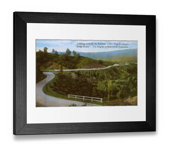 Framed Print : Ridge Route between Los Angeles and Bakersfield, USA Framed Print : Ridge Route between Los Angeles and Bakersfield, USA