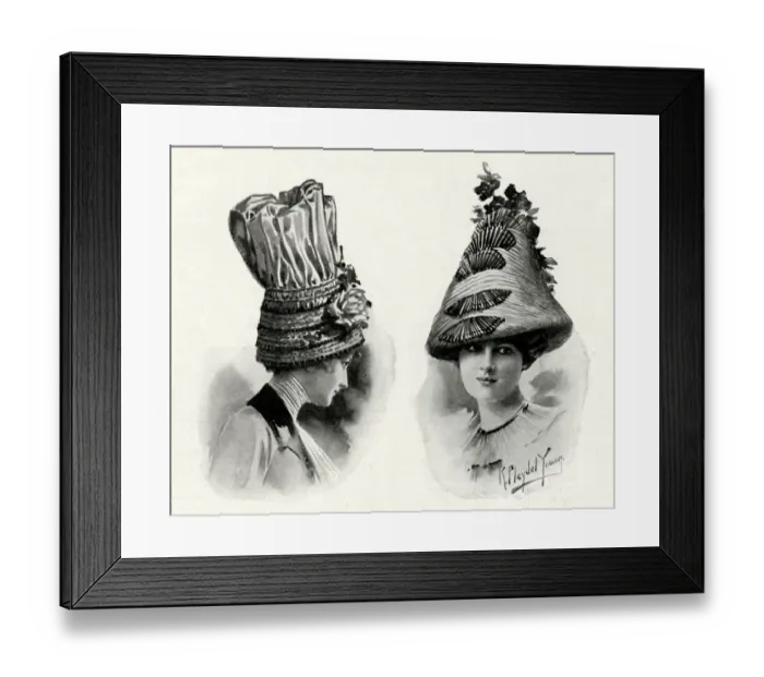 Framed Print : Modish skipping skyward toque hats 1912 Framed Print : Modish skipping skyward toque hats 1912