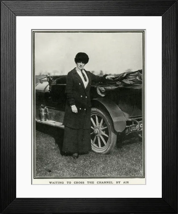 Framed Print : Mrs Leeming hoping to become 1st woman to fly Channel Framed Print : Mrs Leeming hoping to become 1st woman to fly Channel