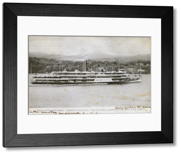 Framed Print : Robert Fulton Steel Steamer, Day Line Fleet, USA Framed Print : Robert Fulton Steel Steamer, Day Line Fleet, USA
