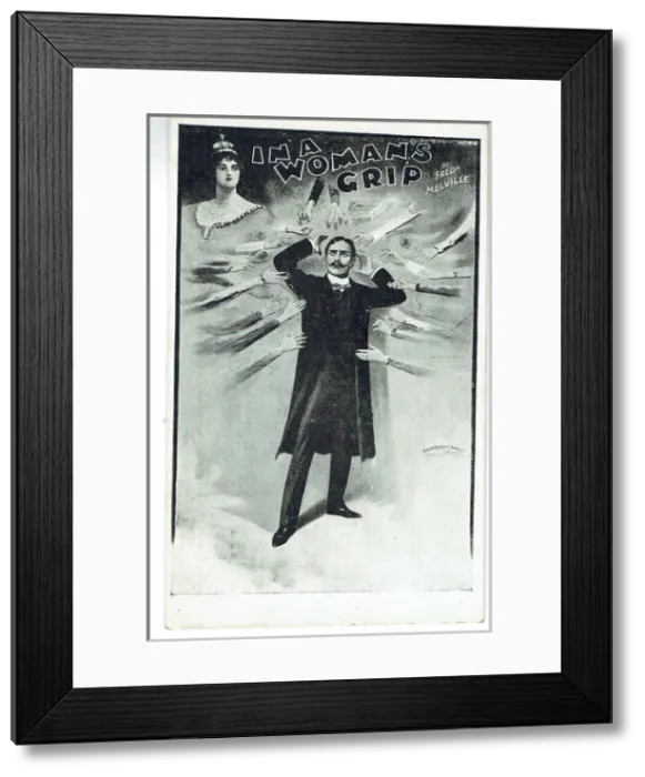 Framed Print : In a Womans Grip by Frederick Melville Framed Print : In a Womans Grip by Frederick Melville