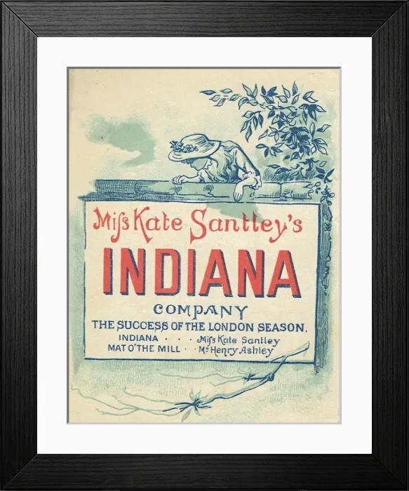 Framed Print : Indiana by H B Farnie Framed Print : Indiana by H B Farnie