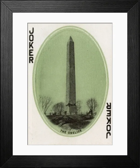 Framed Print : New York City - Playing card - The Obelisk - Joker Framed Print : New York City - Playing card - The Obelisk - Joker
