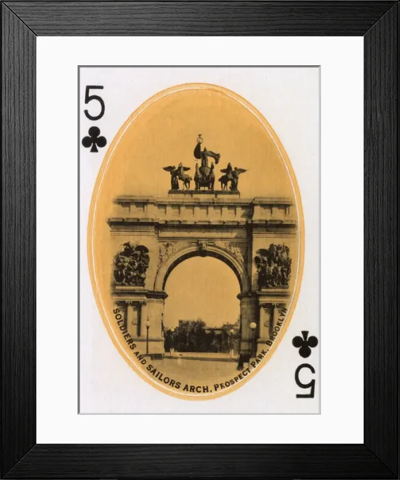 Framed Print : New York City - Playing card - Soldiers and Sailors Arch Framed Print : New York City - Playing card - Soldiers and Sailors Arch