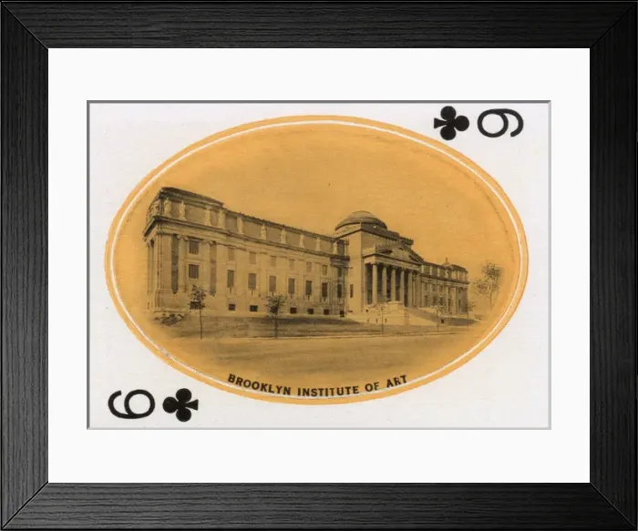 Framed Print : New York City - Playing card - Brooklyn Institute of Art Framed Print : New York City - Playing card - Brooklyn Institute of Art