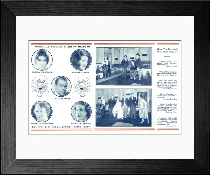 Framed Print : Its A Girl by Austin Melford Framed Print : Its A Girl by Austin Melford