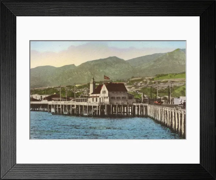 Framed Print : Yacht Club, Stearns Wharf, Santa Barbara, California, USA Framed Print : Yacht Club, Stearns Wharf, Santa Barbara, California, USA