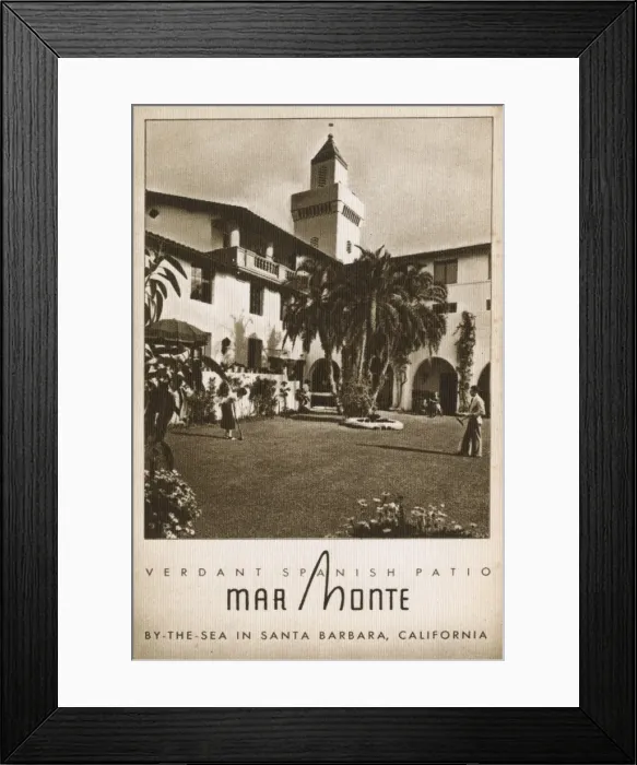 Framed Print : Mar Monte Hotel, Santa Barbara, California, USA Framed Print : Mar Monte Hotel, Santa Barbara, California, USA