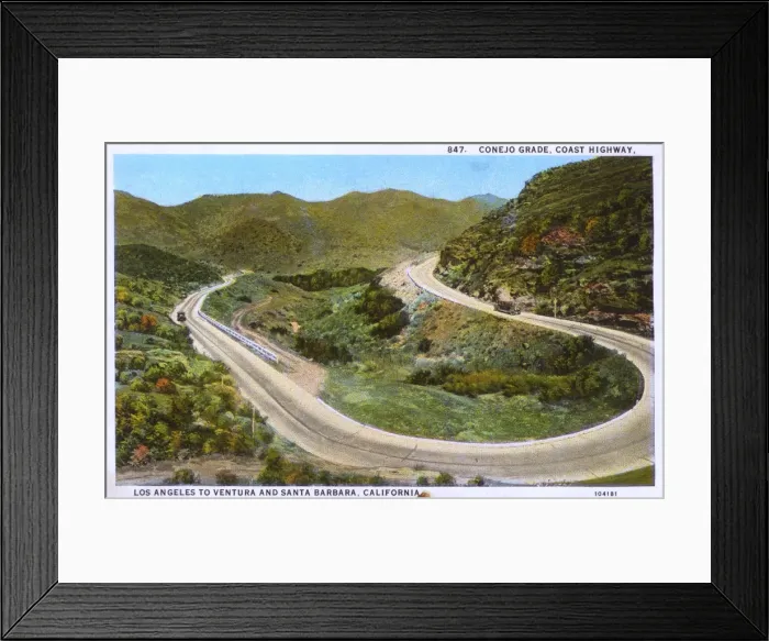 Framed Print : Conejo Grade coast road, Ventura County, California, USA Framed Print : Conejo Grade coast road, Ventura County, California, USA