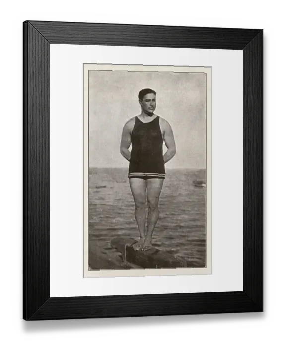 Framed Print : Everett Adargo, deep sea diver, Santa Catalina Island, USA Framed Print : Everett Adargo, deep sea diver, Santa Catalina Island, USA