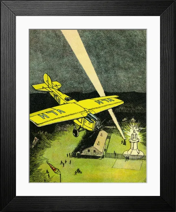 Framed Print : Early monoplane landing Framed Print : Early monoplane landing