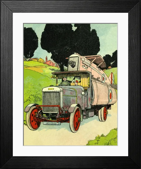 Framed Print : Lorry carrying a monoplane Framed Print : Lorry carrying a monoplane