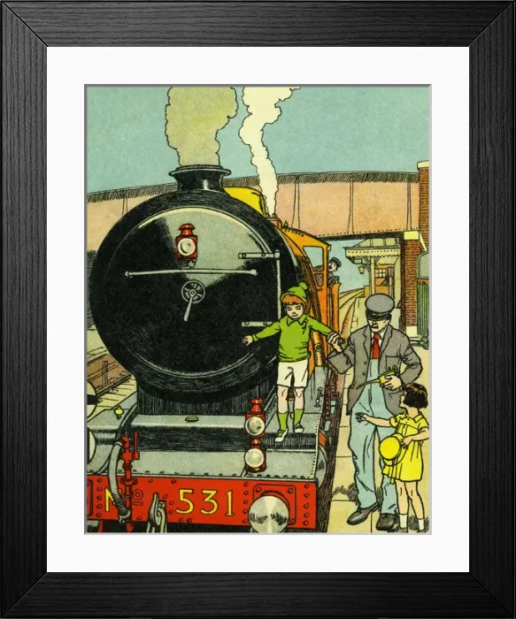 Framed Print : Inspecting a locomotive Framed Print : Inspecting a locomotive