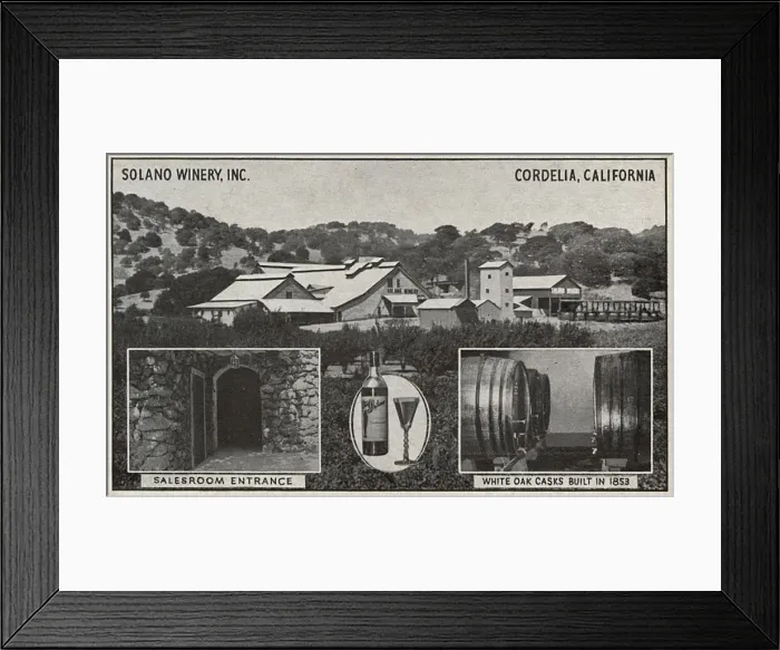 Framed Print : Solano Winery Inc, Cordelia, Solano County, California, USA Framed Print : Solano Winery Inc, Cordelia, Solano County, California, USA