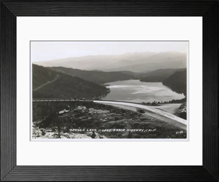 Framed Print : Donner Lake, Lake Tahoe Highway, California, USA Framed Print : Donner Lake, Lake Tahoe Highway, California, USA