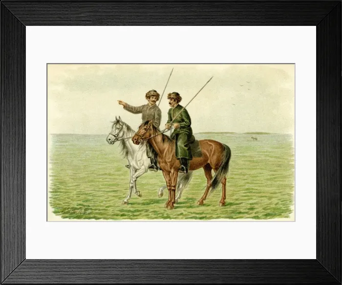 Framed Print : Mongolian horsemen Framed Print : Mongolian horsemen