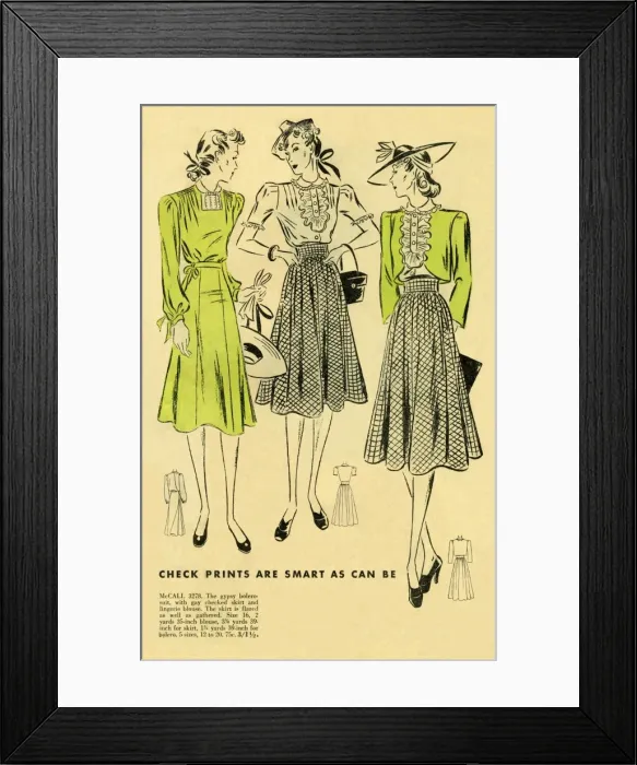 Framed Print : McCalls dress patterns Framed Print : McCalls dress patterns