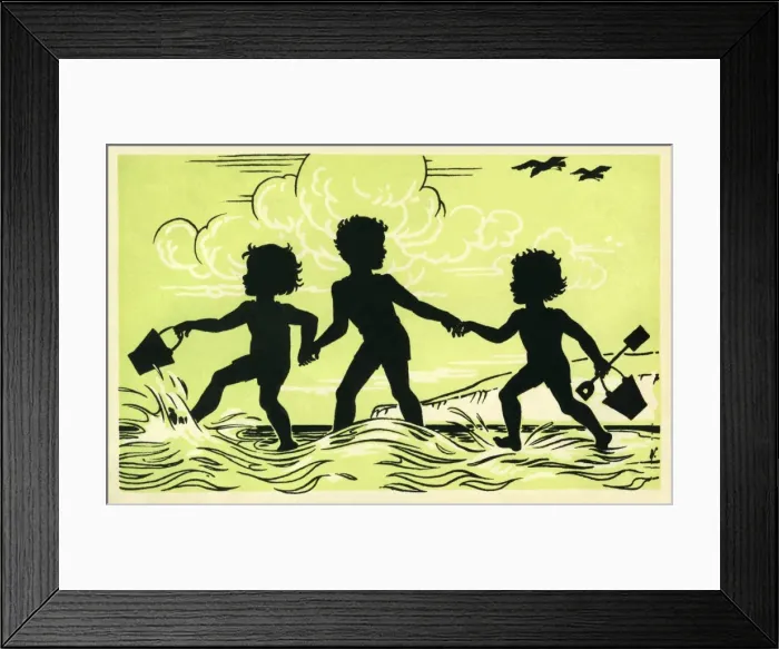 Framed Print : Seaside silhouette Framed Print : Seaside silhouette
