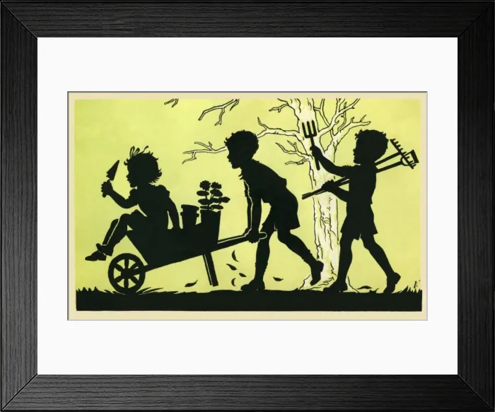 Framed Print : Garden silhouette Framed Print : Garden silhouette