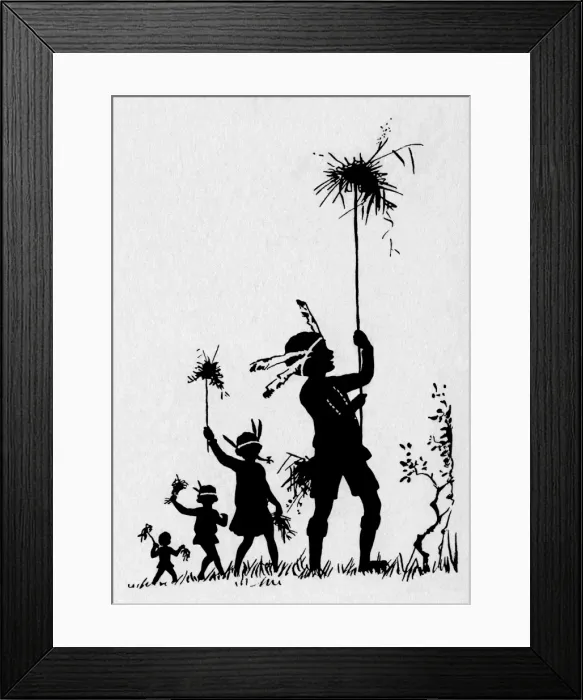Framed Print : Four little indians Framed Print : Four little indians