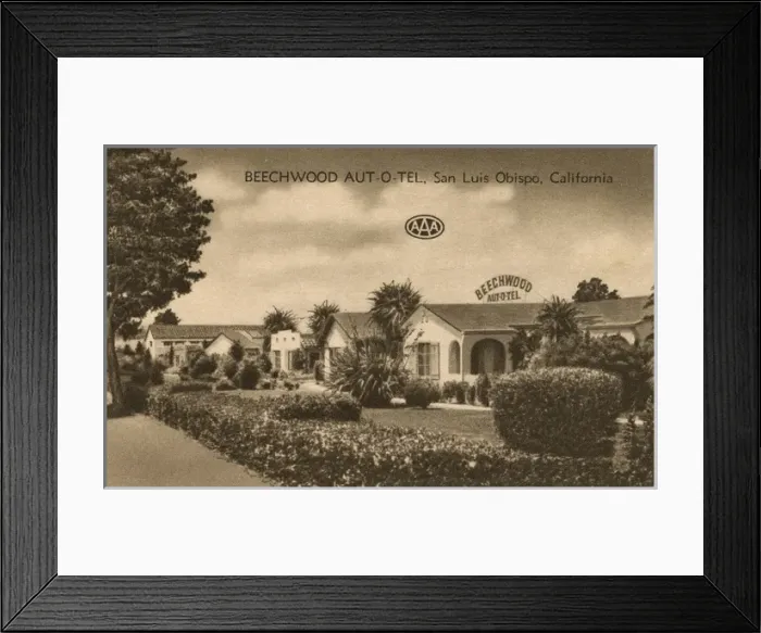 Framed Print : Beechwood Aut-O-Tel, San Luis Obispo, California, USA Framed Print : Beechwood Aut-O-Tel, San Luis Obispo, California, USA