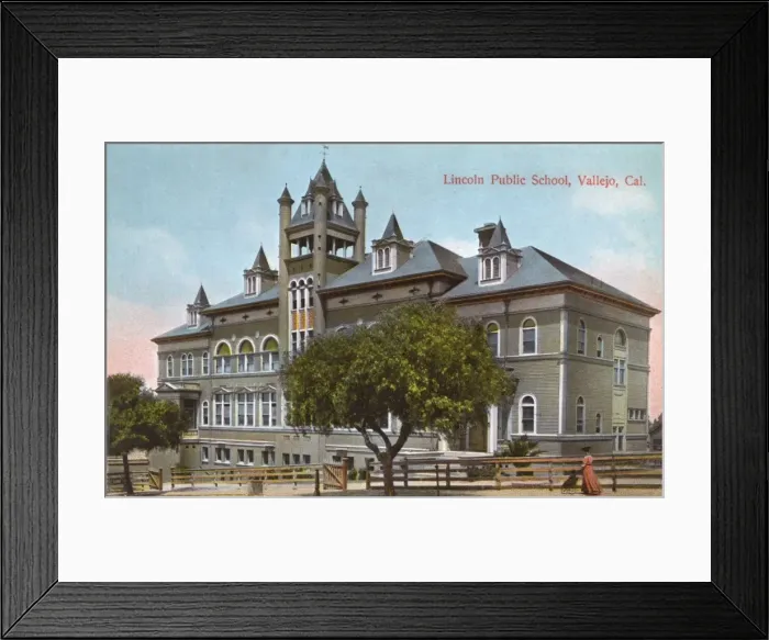 Framed Print : Lincoln Public School, Vallejo, California, USA Framed Print : Lincoln Public School, Vallejo, California, USA