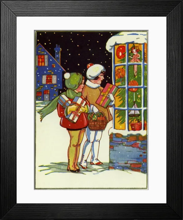 Framed Print : Xmas shopping