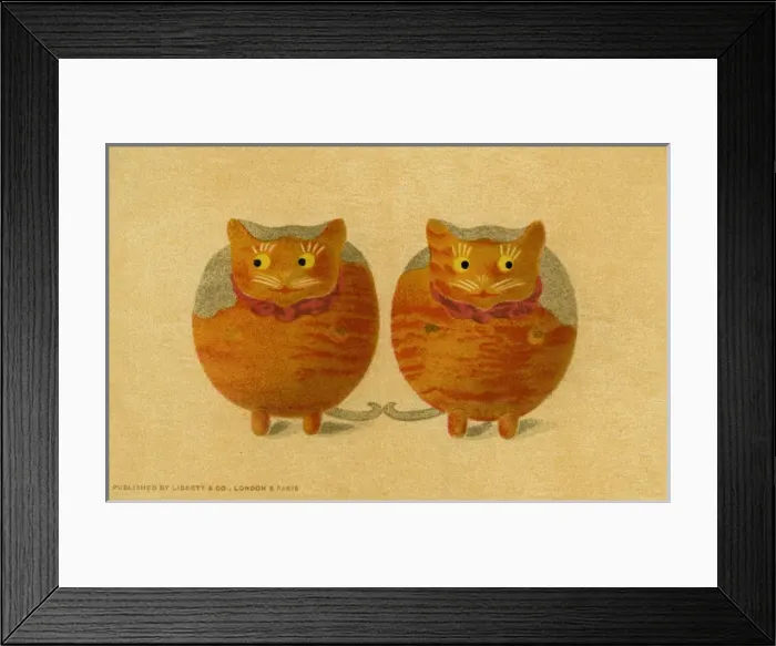 Framed Print : Decorative cats Framed Print : Decorative cats