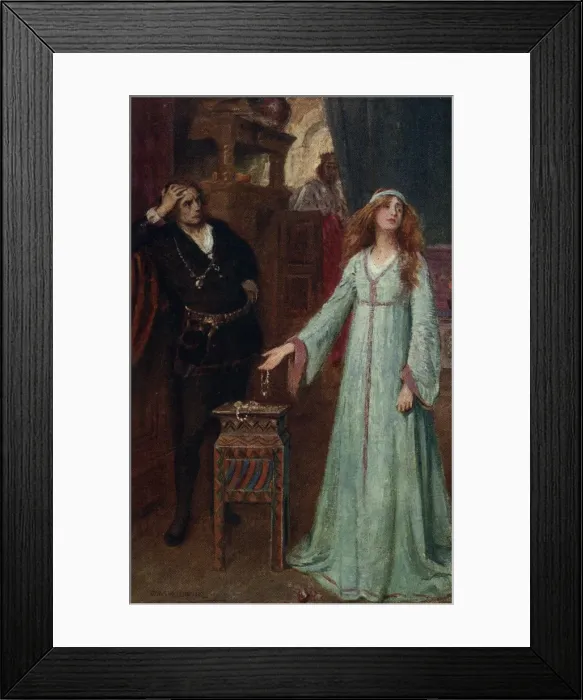 Framed Print : Hamlet. Illustration of scene from Hamlet, Act III, Scene I Framed Print : Hamlet. Illustration of scene from Hamlet, Act III, Scene I