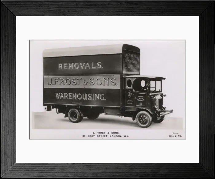 Framed Print : J Frost & Sons, removals lorry, London Framed Print : J Frost & Sons, removals lorry, London