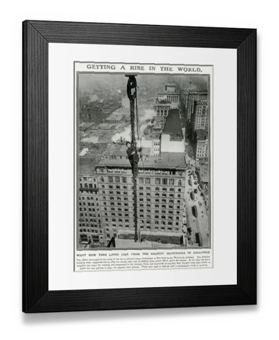 Framed Print : Getting a rise in the World 1912 Framed Print : Getting a rise in the World 1912