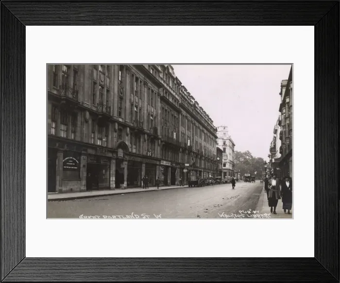 Framed Print : View of Great Portland Street, London Framed Print : View of Great Portland Street, London