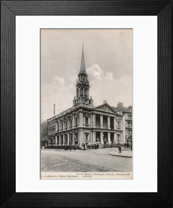 Framed Print : Wesleyan Chapel, Hinde Street, Marylebone, London Framed Print : Wesleyan Chapel, Hinde Street, Marylebone, London