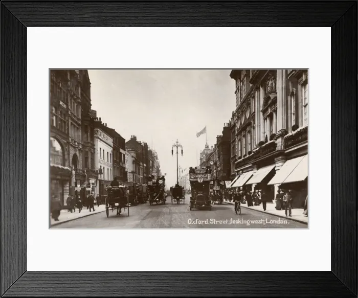 Framed Print : View of Oxford Street, London Framed Print : View of Oxford Street, London
