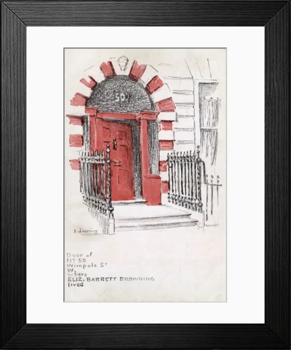 Framed Print : Door of 50 Wimpole Street, London Framed Print : Door of 50 Wimpole Street, London