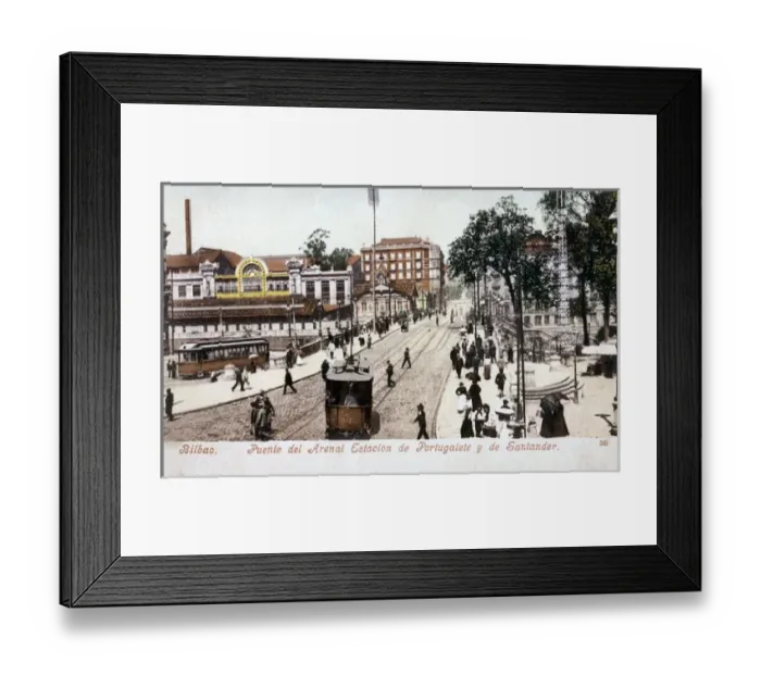 Framed Print : Bridge in the El Arenal district, Bilbao, Spain Framed Print : Bridge in the El Arenal district, Bilbao, Spain