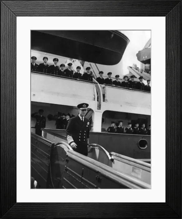 Framed Print : Duke of Edinburgh arriving at Portsmouth on Britannia Framed Print : Duke of Edinburgh arriving at Portsmouth on Britannia