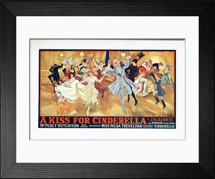 Framed Print : A Kiss for Cinderella by J M Barrie Framed Print : A Kiss for Cinderella by J M Barrie