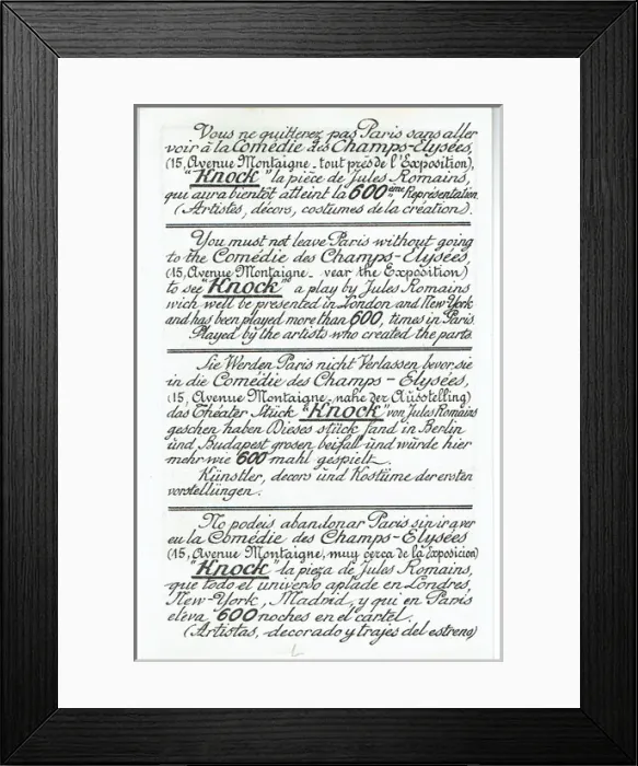 Framed Print : Dr Knock by Jules Romains Framed Print : Dr Knock by Jules Romains