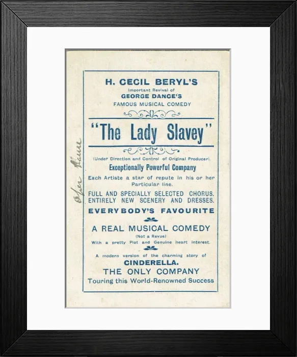 Framed Print : The Lady Slavey by George Dance Framed Print : The Lady Slavey by George Dance
