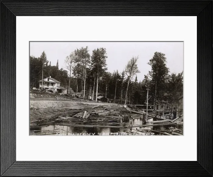 Framed Print : Emporium Lumber Company, Childwold, NY State, USA Framed Print : Emporium Lumber Company, Childwold, NY State, USA