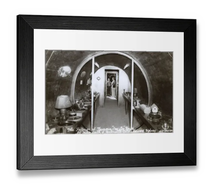 Framed Print : Interior of One Log House, Redwood, California, USA Framed Print : Interior of One Log House, Redwood, California, USA