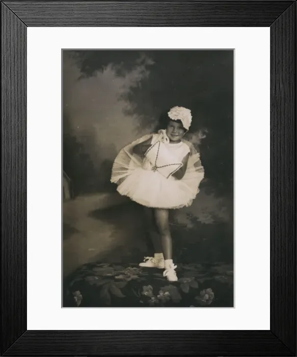 Framed Print : Studio portrait, little girl in ballerina costume Framed Print : Studio portrait, little girl in ballerina costume