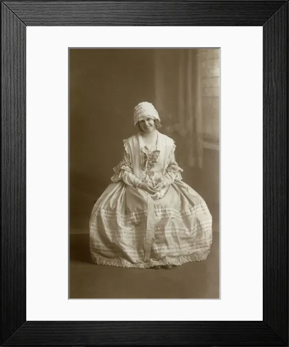 Framed Print : Studio portrait, young woman in historical costume Framed Print : Studio portrait, young woman in historical costume