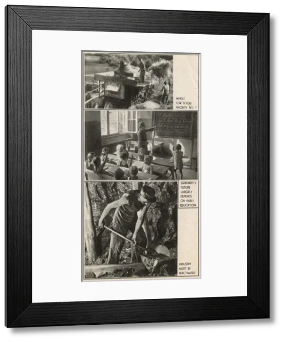 Framed Print : Page of a postwar leaflet about Germany Framed Print : Page of a postwar leaflet about Germany