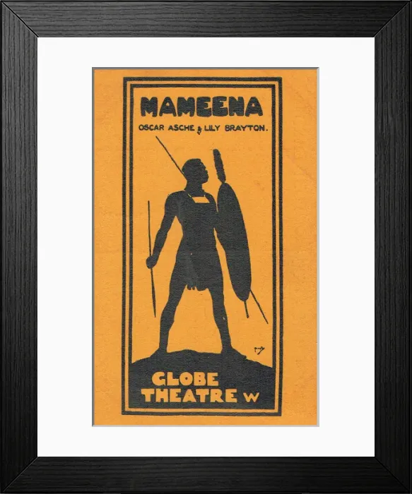 Framed Print : Mameena dramatised by Oscar Asche Framed Print : Mameena dramatised by Oscar Asche
