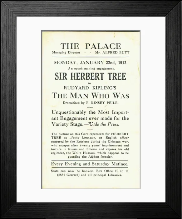 Framed Print : The Man Who Was dramatised by F Kinsley Peile Framed Print : The Man Who Was dramatised by F Kinsley Peile